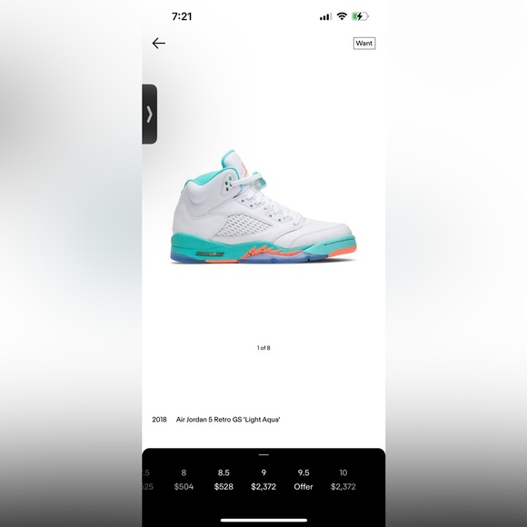 Jordan 5 light aqua - Picture 6 of 6